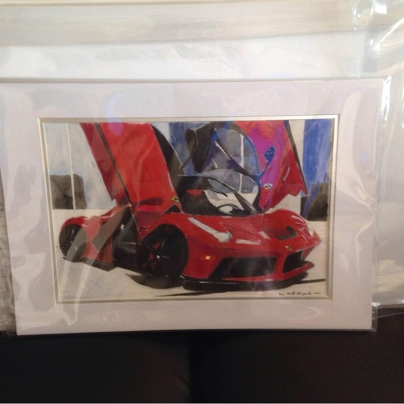 HANDCRAFTED digital art print Luxurious Red and Gold Cat Cape print NWT - Picture 5 of 10